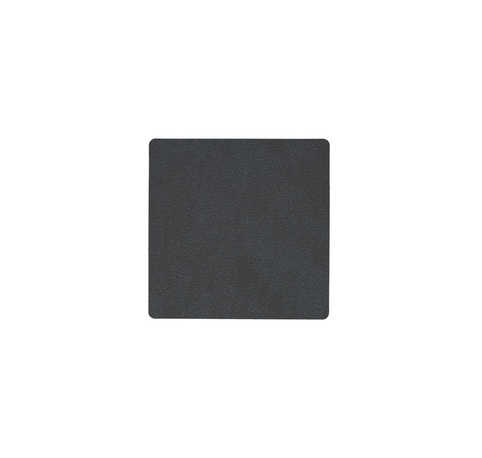 LIND DNA Square Glasuntersetzer 10 x 10 cm Leder Nupo schwarz