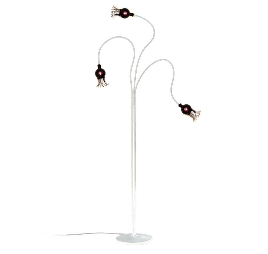 Serien Lighting Poppy Floor 3-armig schwarz / beige