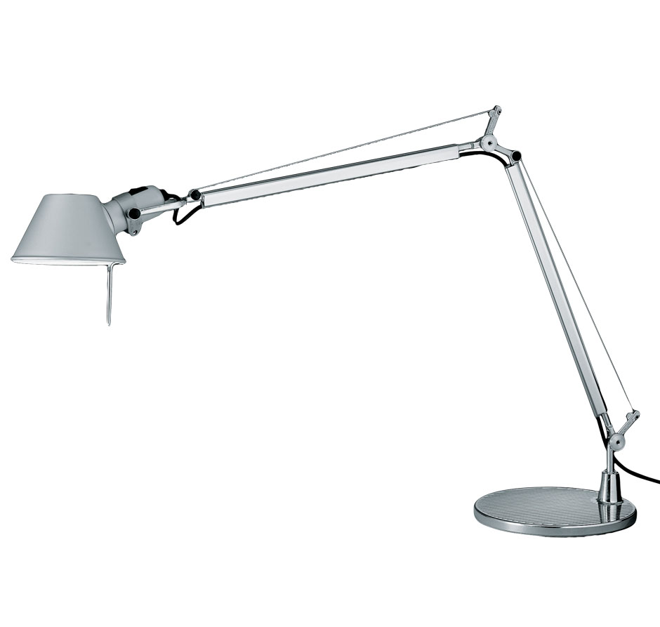 Artemide Tolomeo Tavolo mit Tischfuß Aluminium