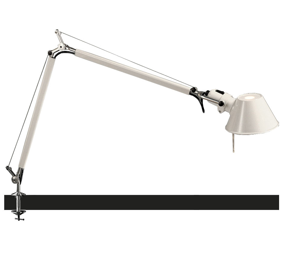 Artemide Tolomeo Tavolo mit Tischklemme weiß