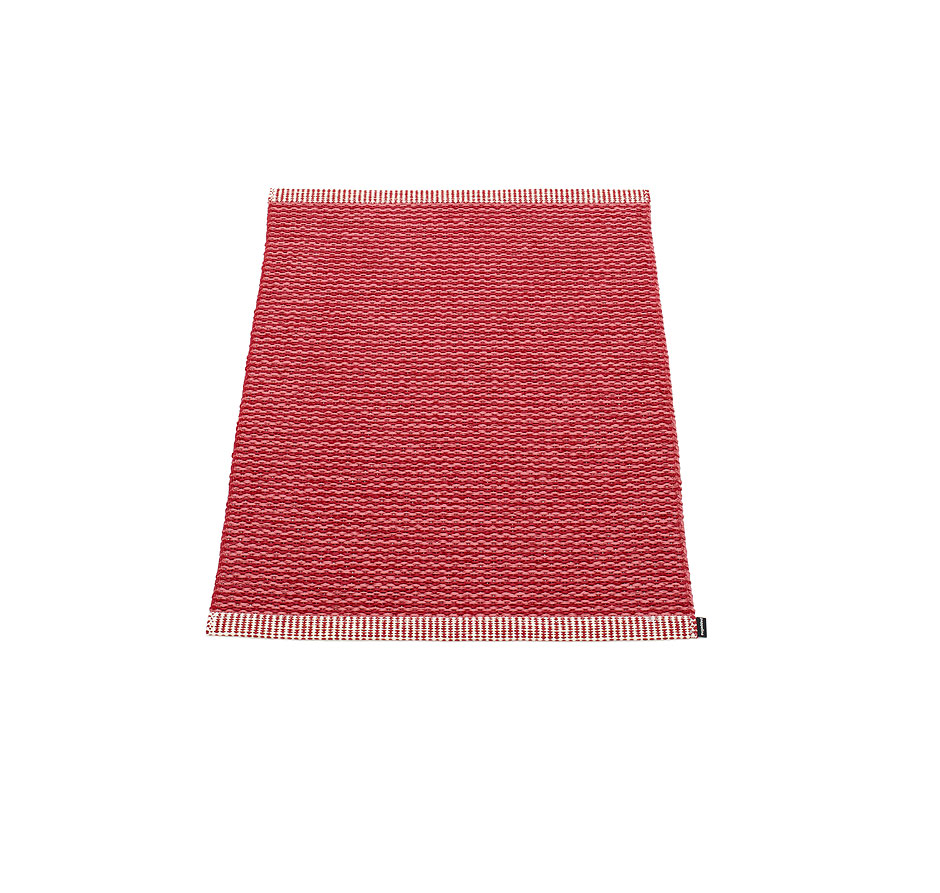 pappelina Mono Kunststoff-Teppich/Fußmatte 60 x 85 cm rot/korallrot