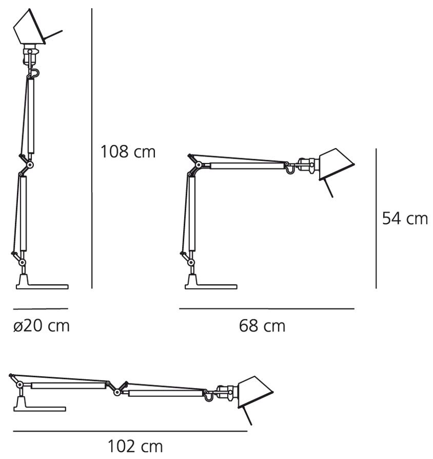 Artemide Tolomeo Mini mit Tischklemme