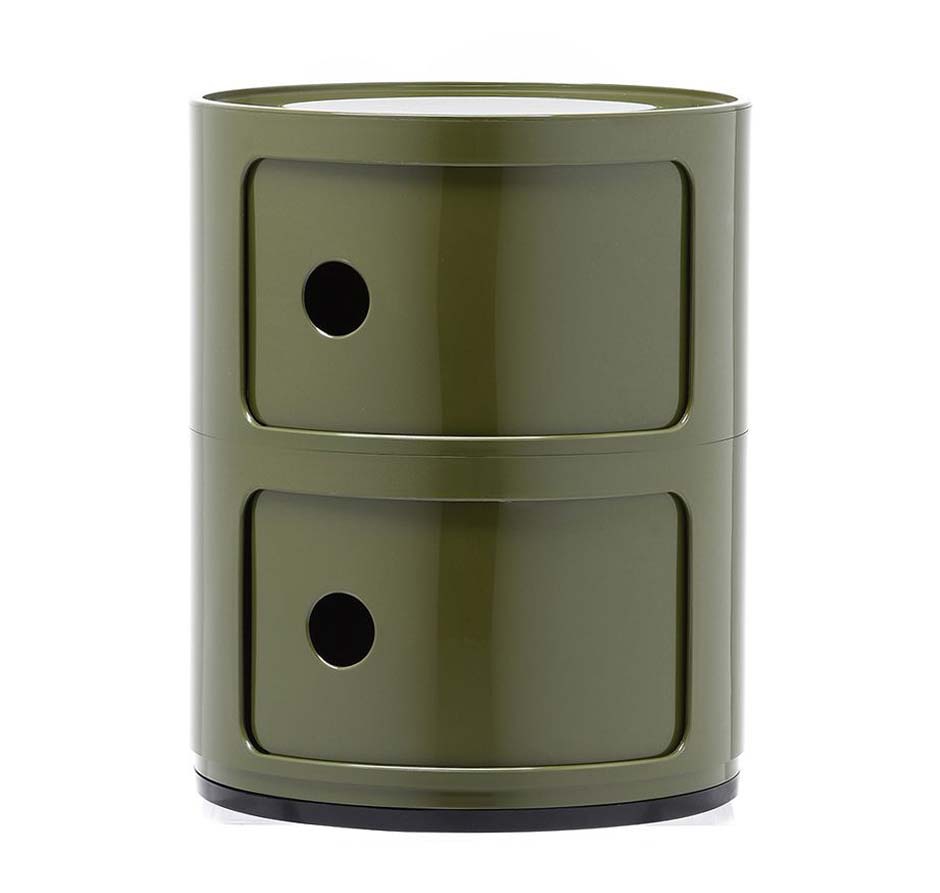 Kartell Componibili 2er Container 18 / olivgrün